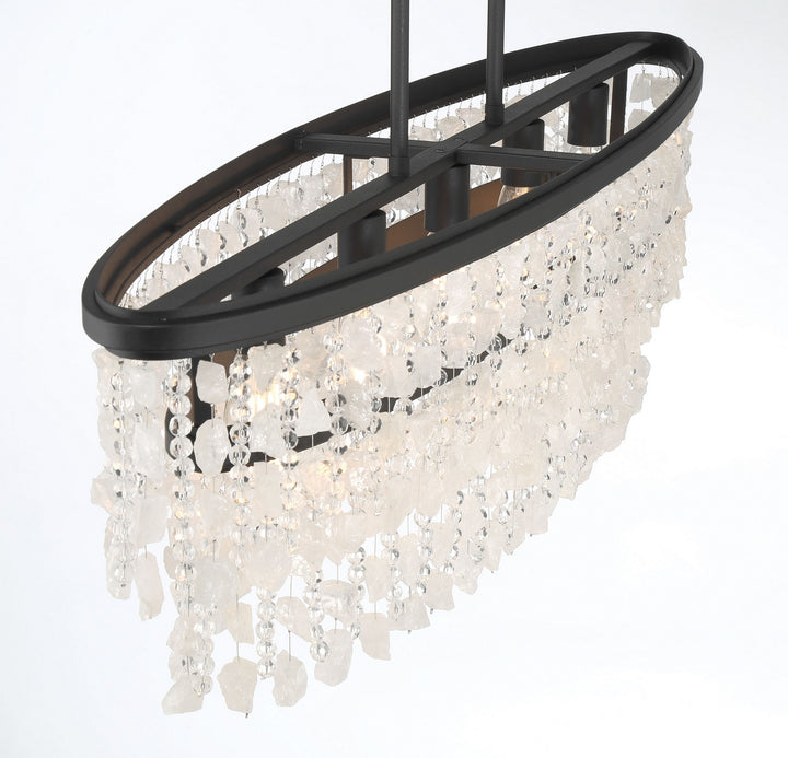 Minka-Lavery - 6707-66 - Five Light Island Pendant - Shimmering Elegance - Sand Coal