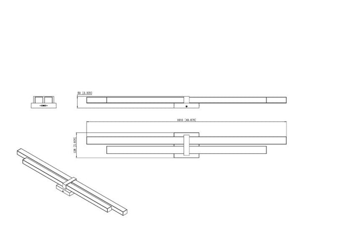 Z-Lite Canada - 1008-40W-MGLD-LED - LED Vanity - Zane - Modern Gold