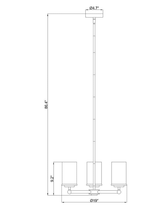 Z-Lite Canada - 742-3BN - Three Light Chandelier - Thayer - Brushed Nickel