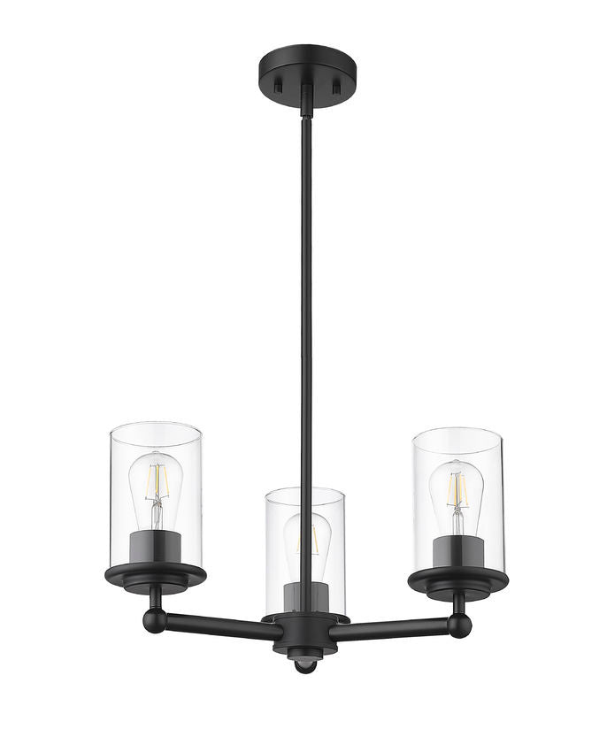 Z-Lite Canada - 742-3MB - Three Light Chandelier - Thayer - Matte Black