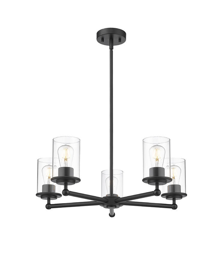 Z-Lite Canada - 742-5MB - Five Light Chandelier - Thayer - Matte Black