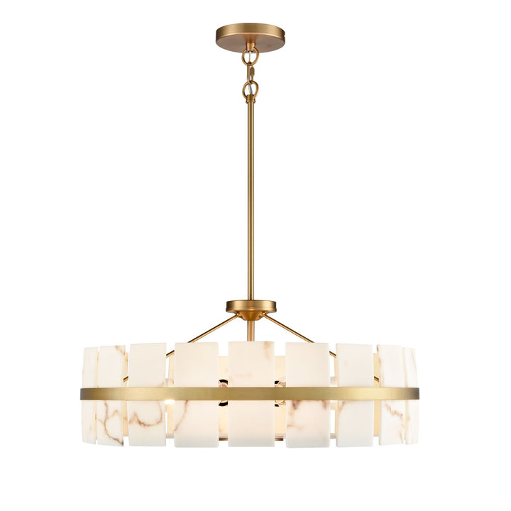 DVI Canada - DVP5208BR-BFA - Five Light Pendant - Luna Alabaster - Brass