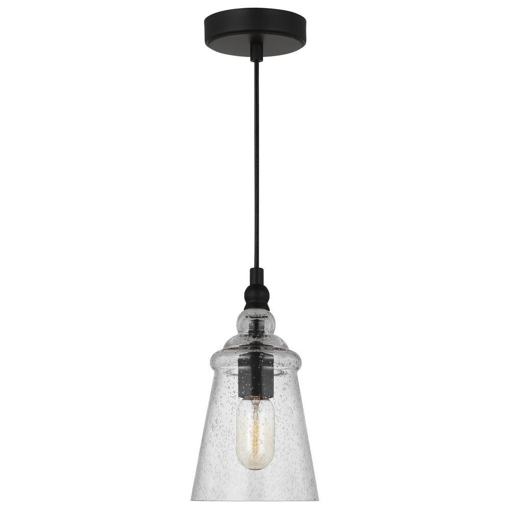 Generation Lighting Canada - P1449MBK - One Light Mini Pendant - Loras - Midnight Black