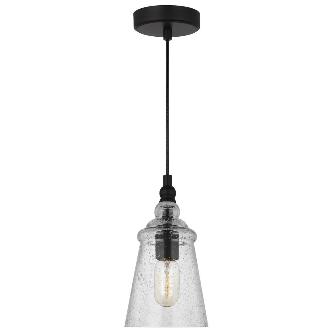 Generation Lighting Canada - P1449MBK - One Light Mini Pendant - Loras - Midnight Black