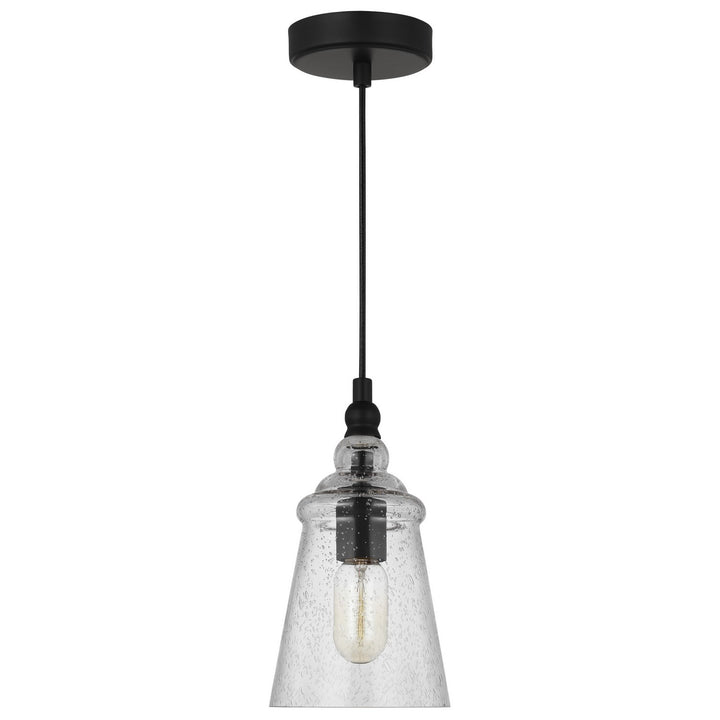 Generation Lighting Canada - P1449MBK - One Light Mini Pendant - Loras - Midnight Black