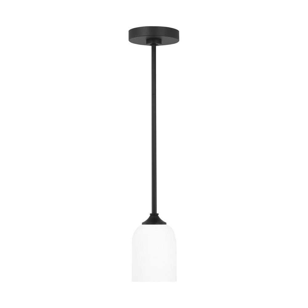Generation Lighting Canada - GLP1021MBK - One Light Mini Pendant - Emile - Midnight Black