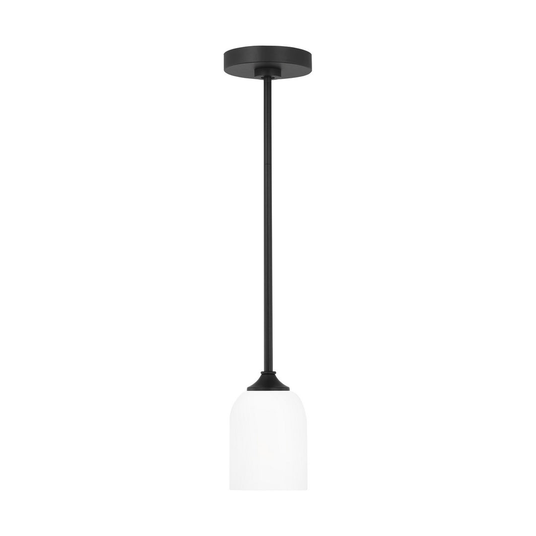 Generation Lighting Canada - GLP1021MBK - One Light Mini Pendant - Emile - Midnight Black