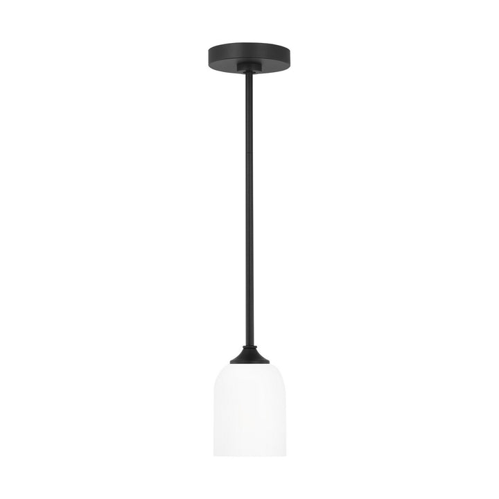 Generation Lighting Canada - GLP1021MBK - One Light Mini Pendant - Emile - Midnight Black