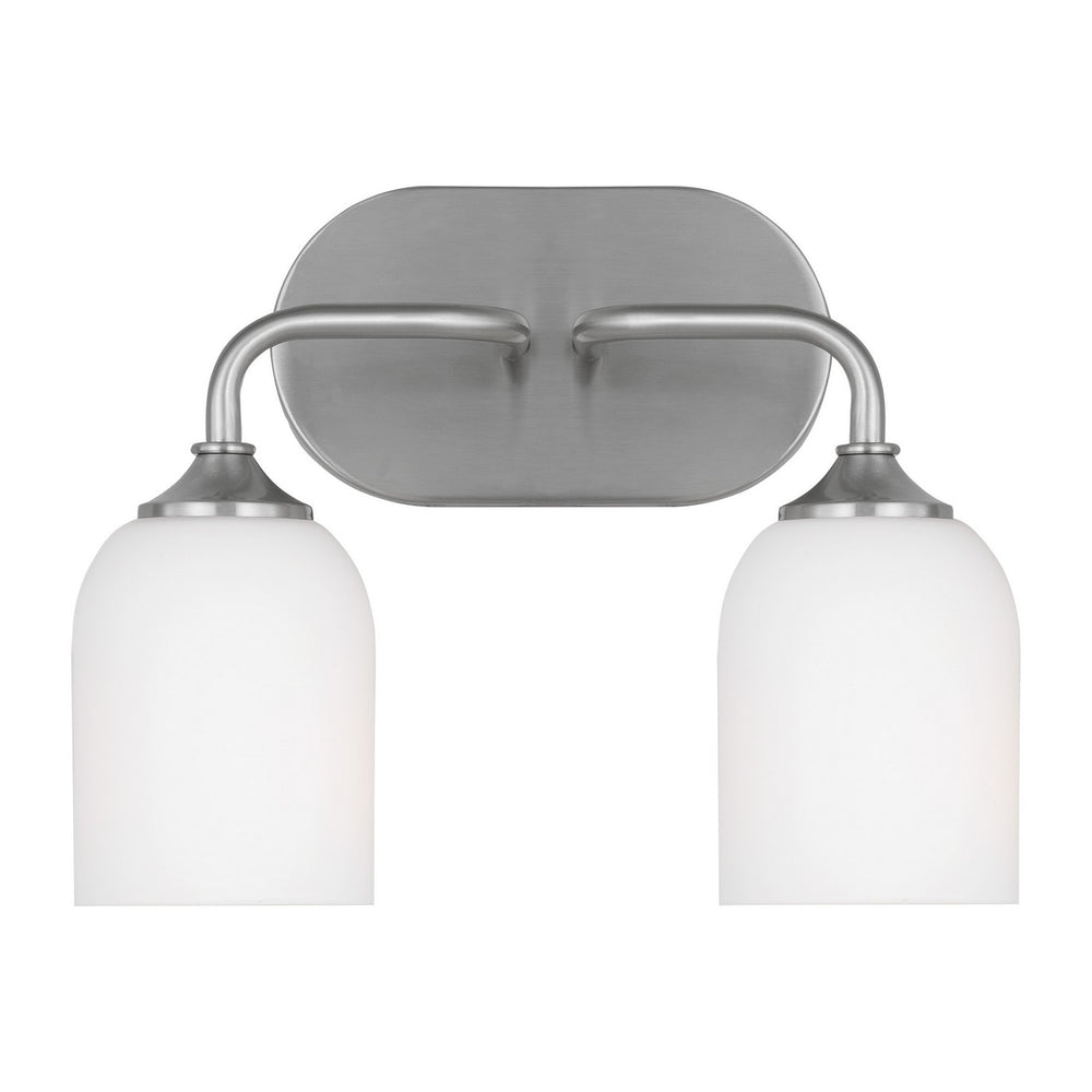 Generation Lighting Canada - GLV1022BS - Two Light Vanity - Emile - Brushed Steel