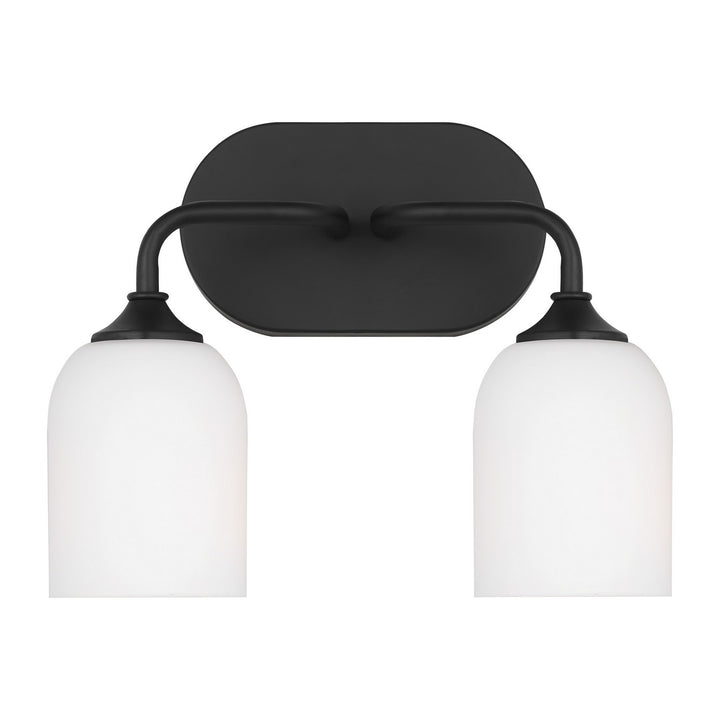 Generation Lighting Canada - GLV1022MBK - Two Light Vanity - Emile - Midnight Black