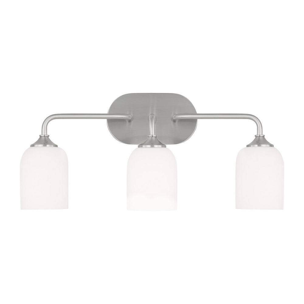 Generation Lighting Canada - GLV1023BS - Three Light Vanity - Emile - Brushed Steel