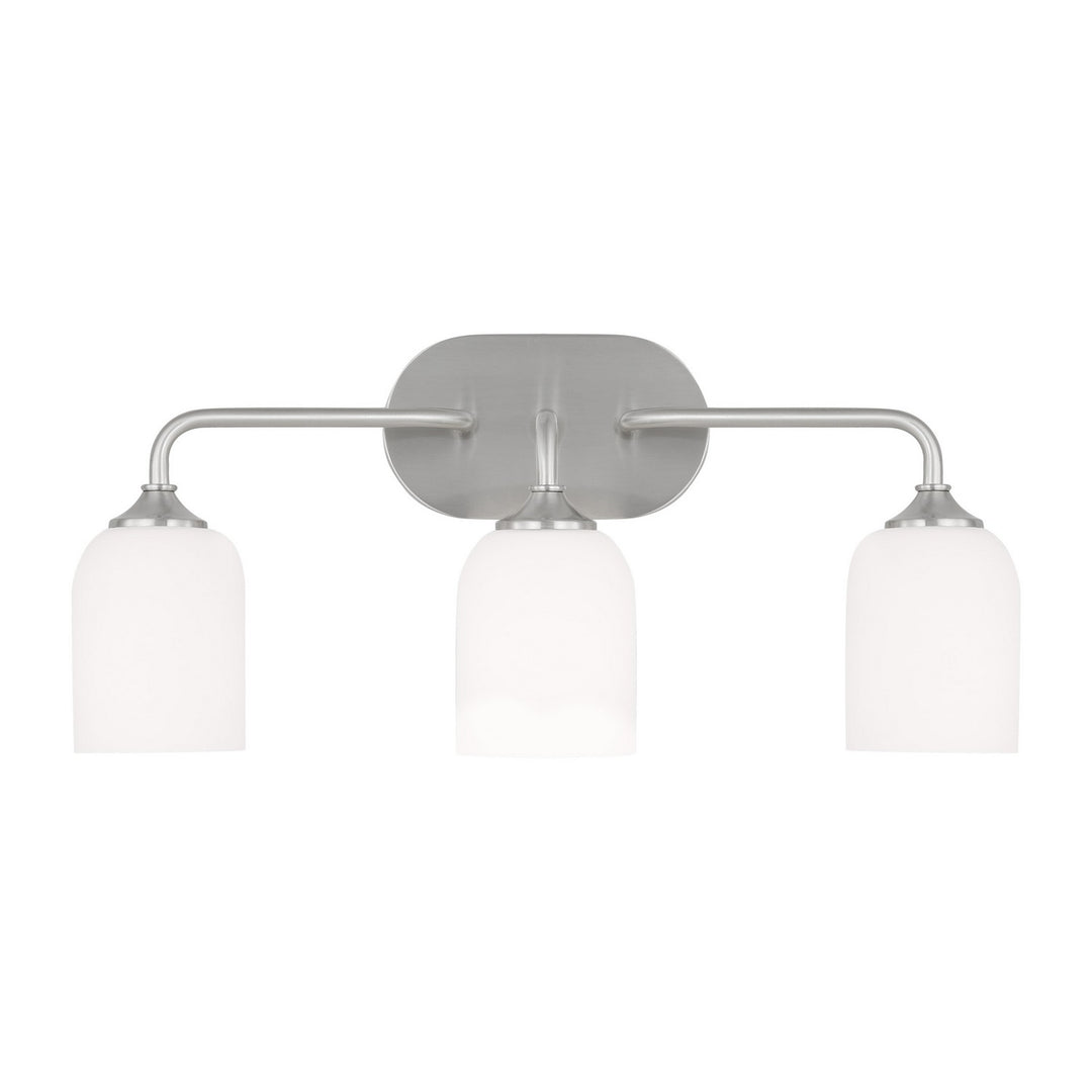 Generation Lighting Canada - GLV1023BS - Three Light Vanity - Emile - Brushed Steel
