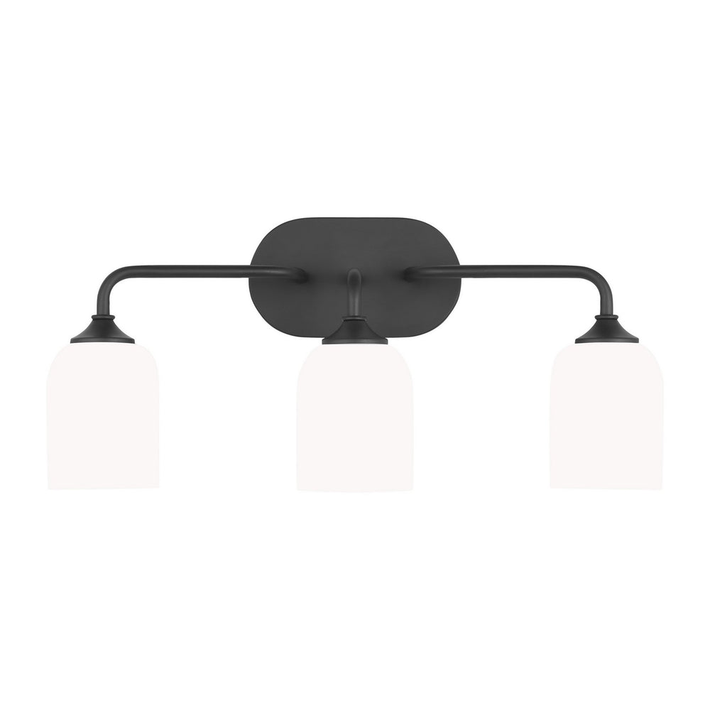Generation Lighting Canada - GLV1023MBK - Three Light Vanity - Emile - Midnight Black