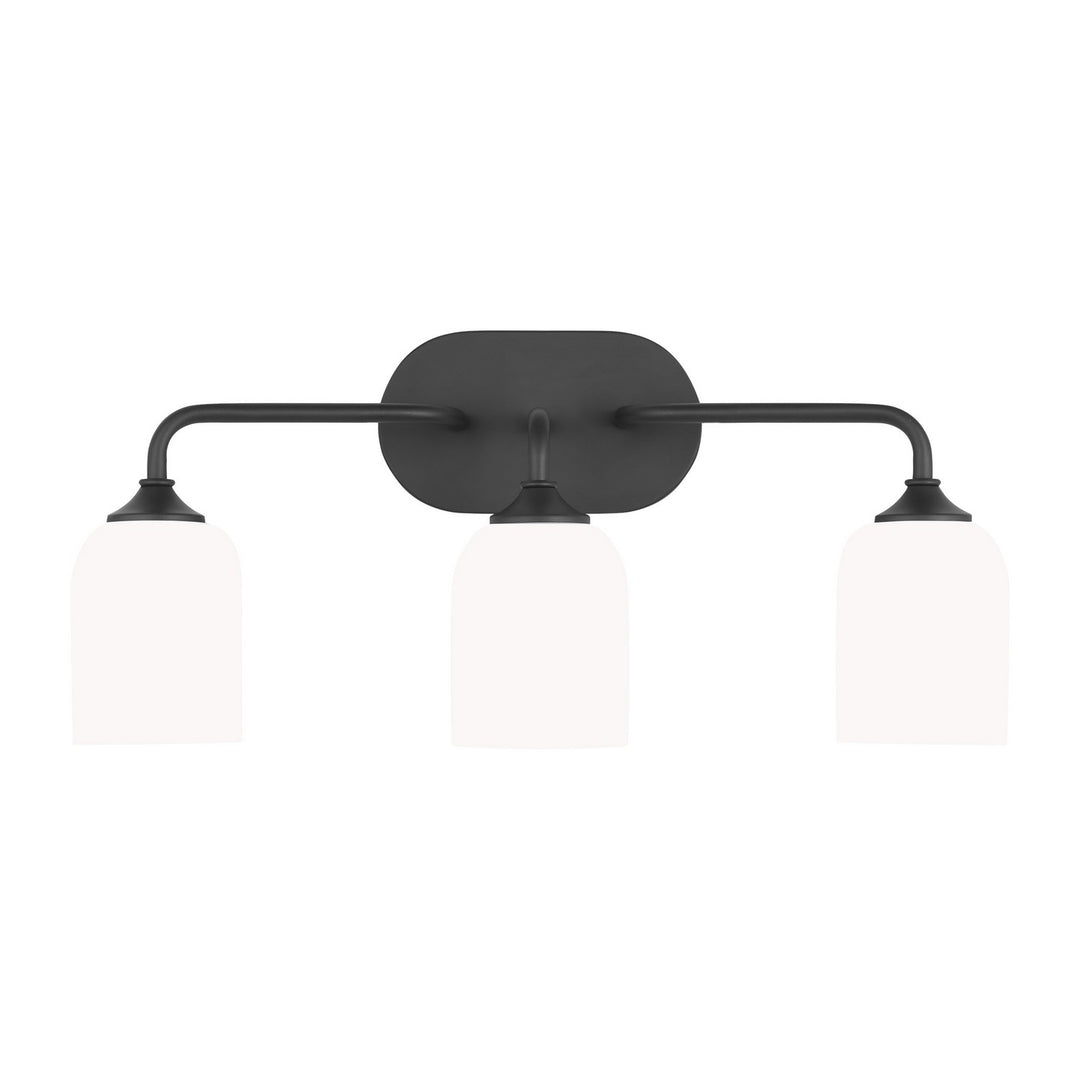 Generation Lighting Canada - GLV1023MBK - Three Light Vanity - Emile - Midnight Black