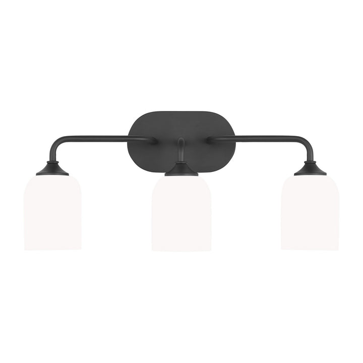 Generation Lighting Canada - GLV1023MBK - Three Light Vanity - Emile - Midnight Black