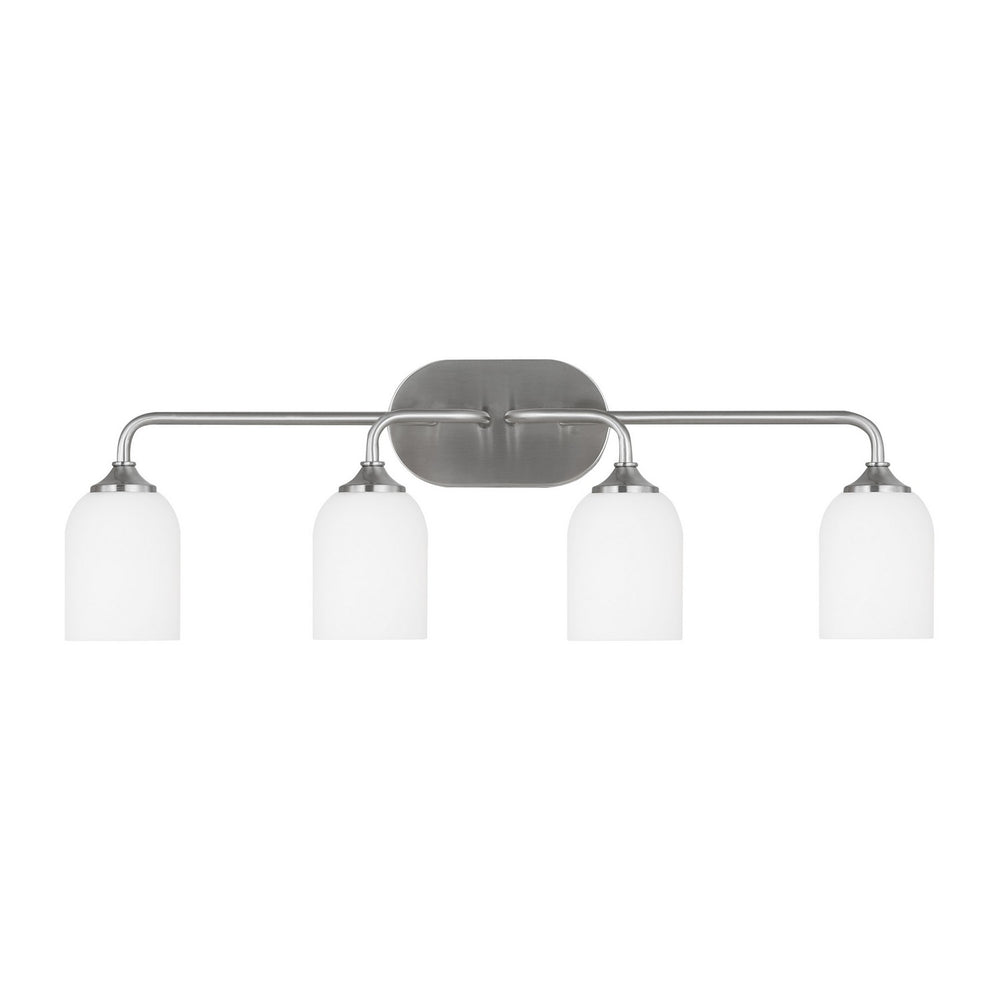 Generation Lighting Canada - GLV1024BS - Four Light Vanity - Emile - Brushed Steel