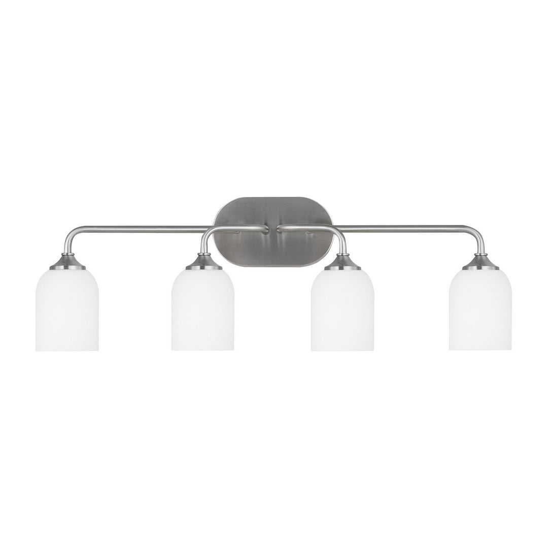 Generation Lighting Canada - GLV1024BS - Four Light Vanity - Emile - Brushed Steel