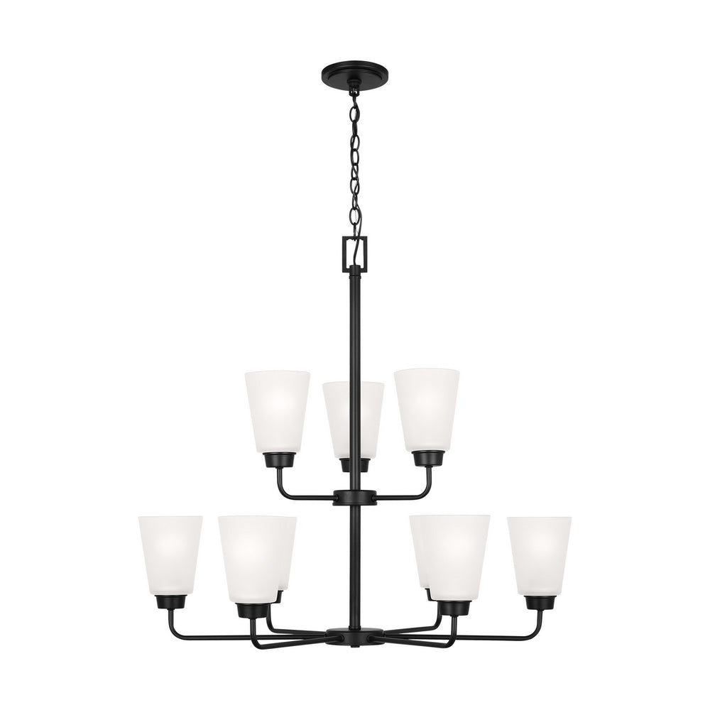 Generation Lighting Canada - 3115209-112 - Nine Light Chandelier - Kerrville - Midnight Black
