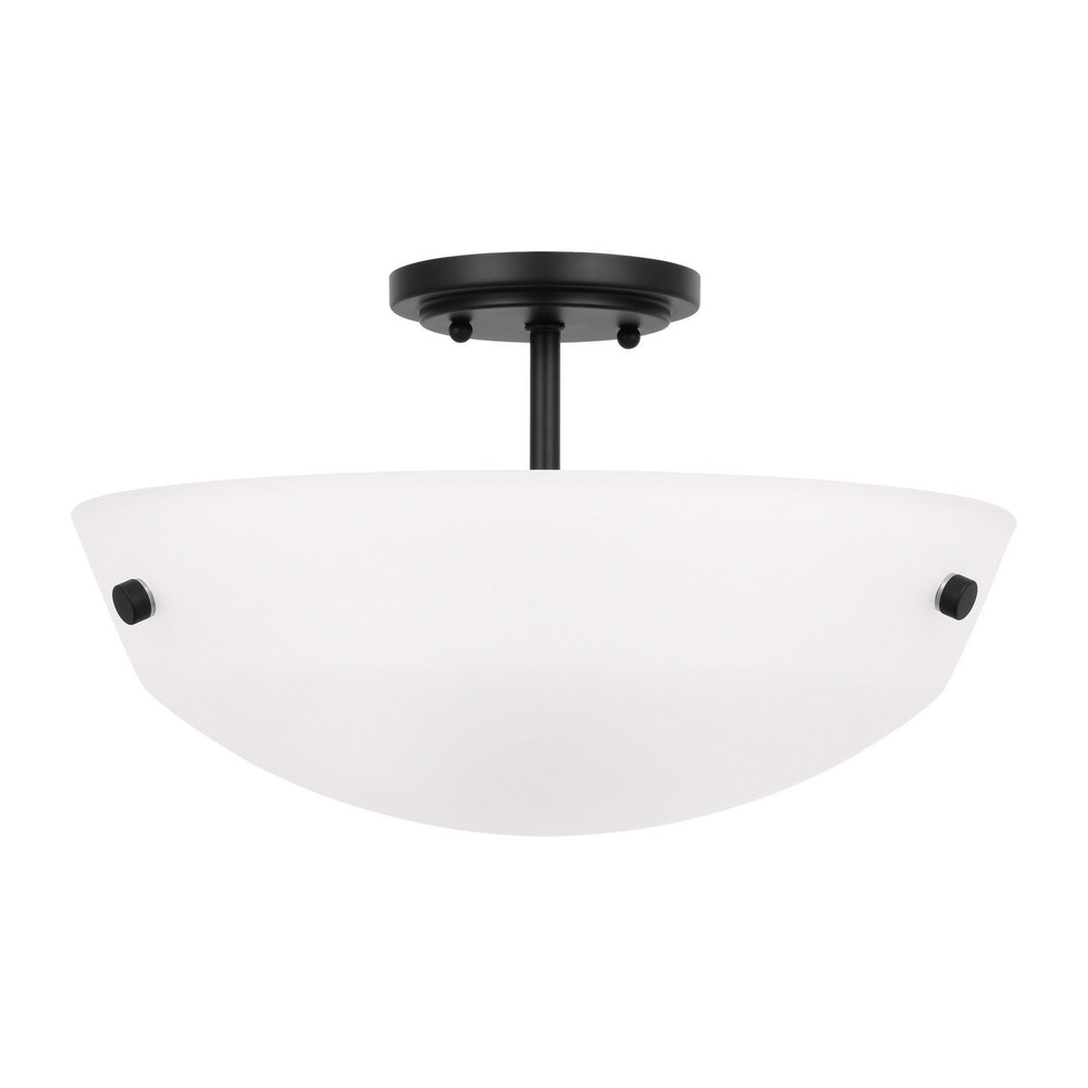 Generation Lighting Canada - 7715202-112 - Two Light Semi-Flush Convertible Pendant - Kerrville - Midnight Black
