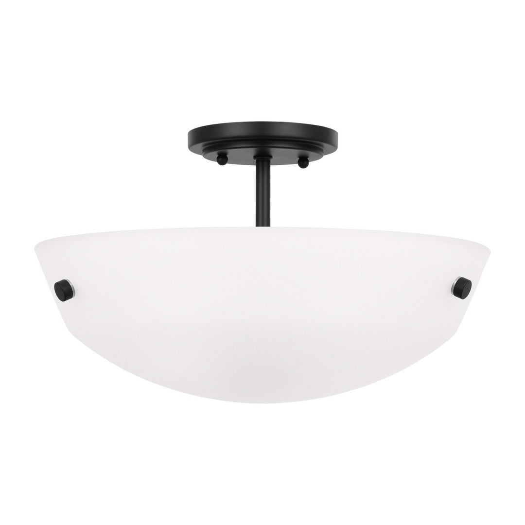 Generation Lighting Canada - 7715202-112 - Two Light Semi-Flush Convertible Pendant - Kerrville - Midnight Black