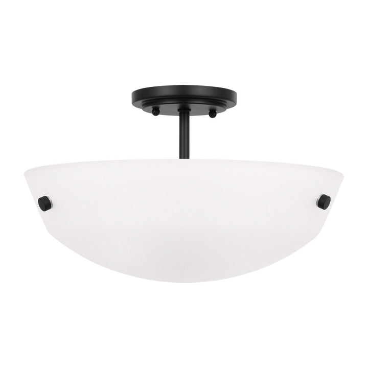 Generation Lighting Canada - 7715202-112 - Two Light Semi-Flush Convertible Pendant - Kerrville - Midnight Black