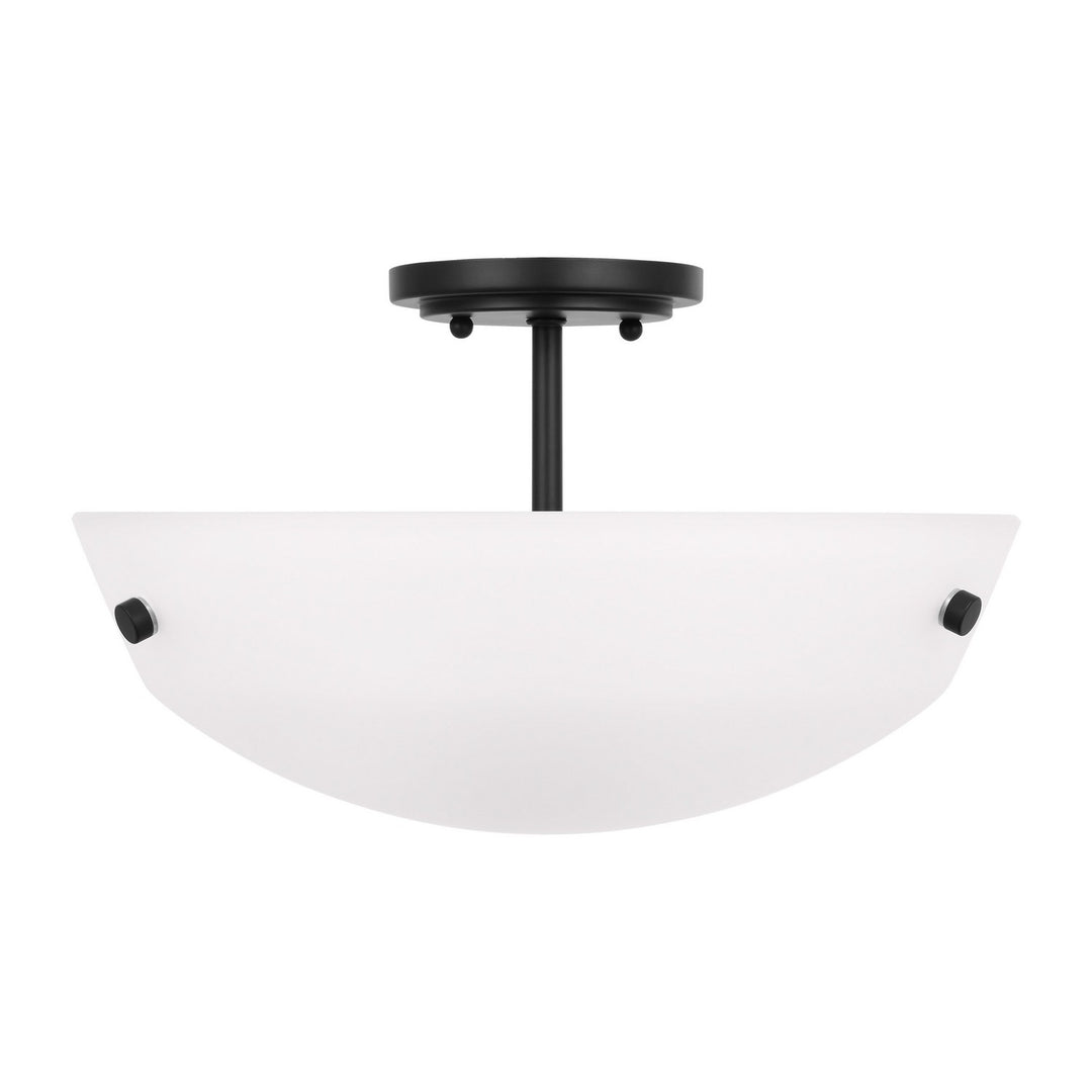 Generation Lighting Canada - 7715202-112 - Two Light Semi-Flush Convertible Pendant - Kerrville - Midnight Black