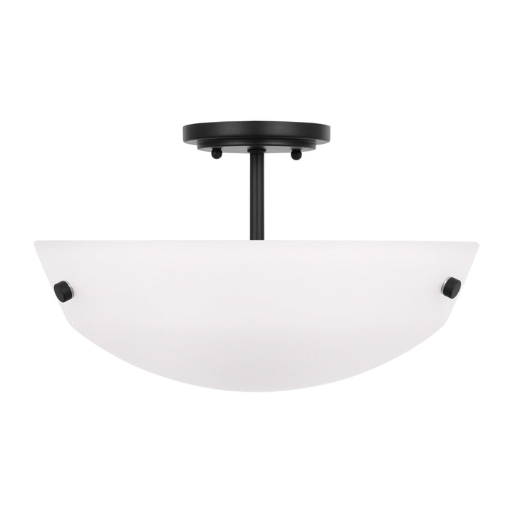 Generation Lighting Canada - 7715202-112 - Two Light Semi-Flush Convertible Pendant - Kerrville - Midnight Black