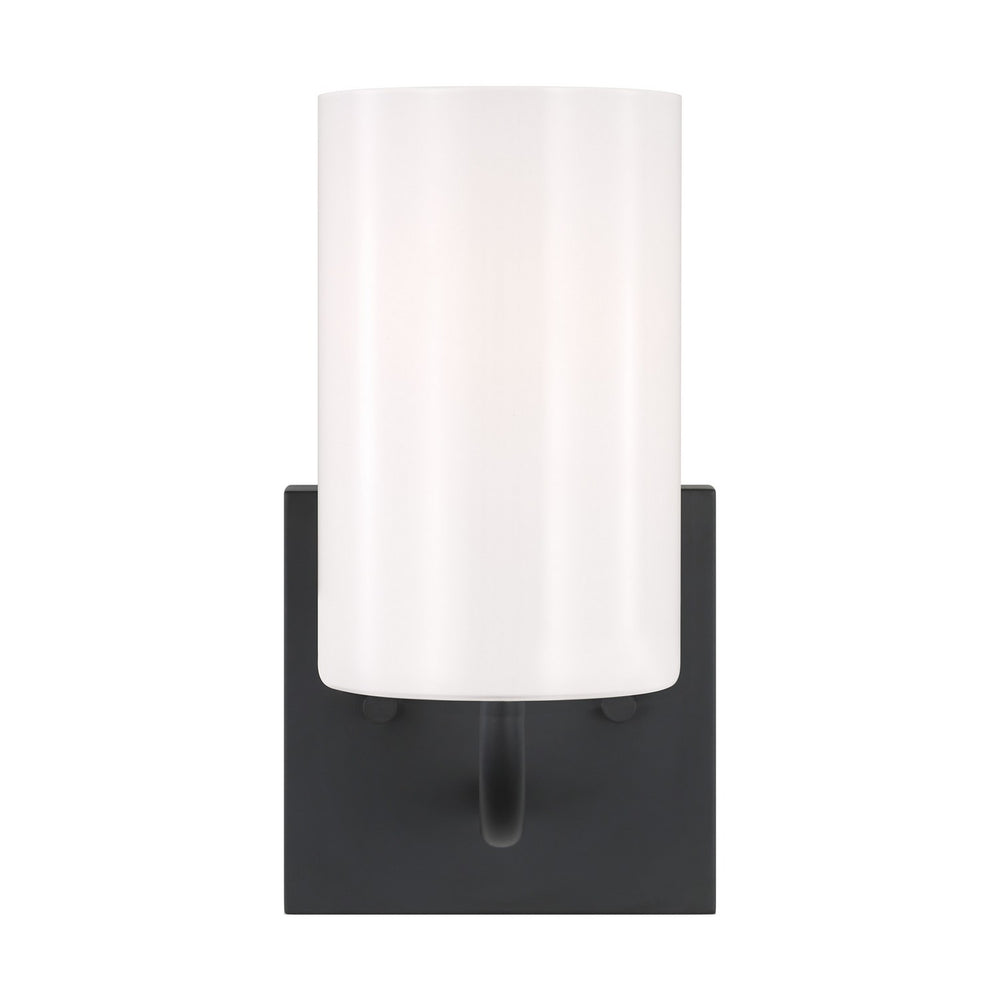 Generation Lighting Canada - GLV1001MBK - One Light Vanity - Rhett - Midnight Black