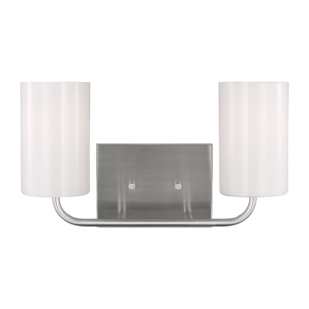 Generation Lighting Canada - GLV1002BS - Two Light Vanity - Rhett - Brushed Steel