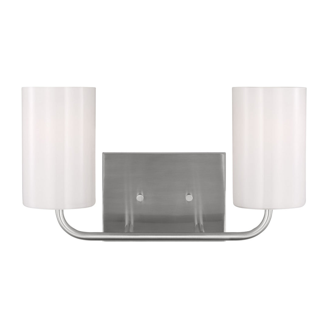 Generation Lighting Canada - GLV1002BS - Two Light Vanity - Rhett - Brushed Steel