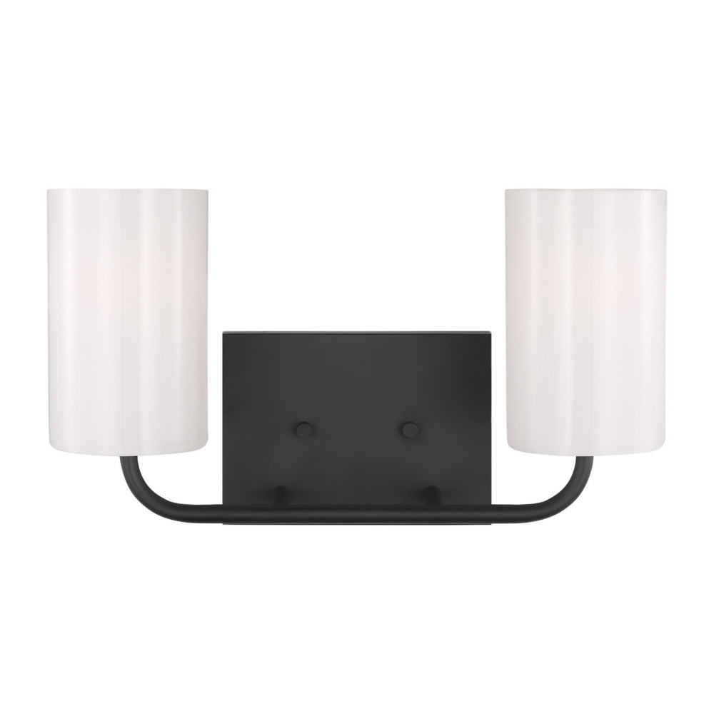 Generation Lighting Canada - GLV1002MBK - Two Light Vanity - Rhett - Midnight Black