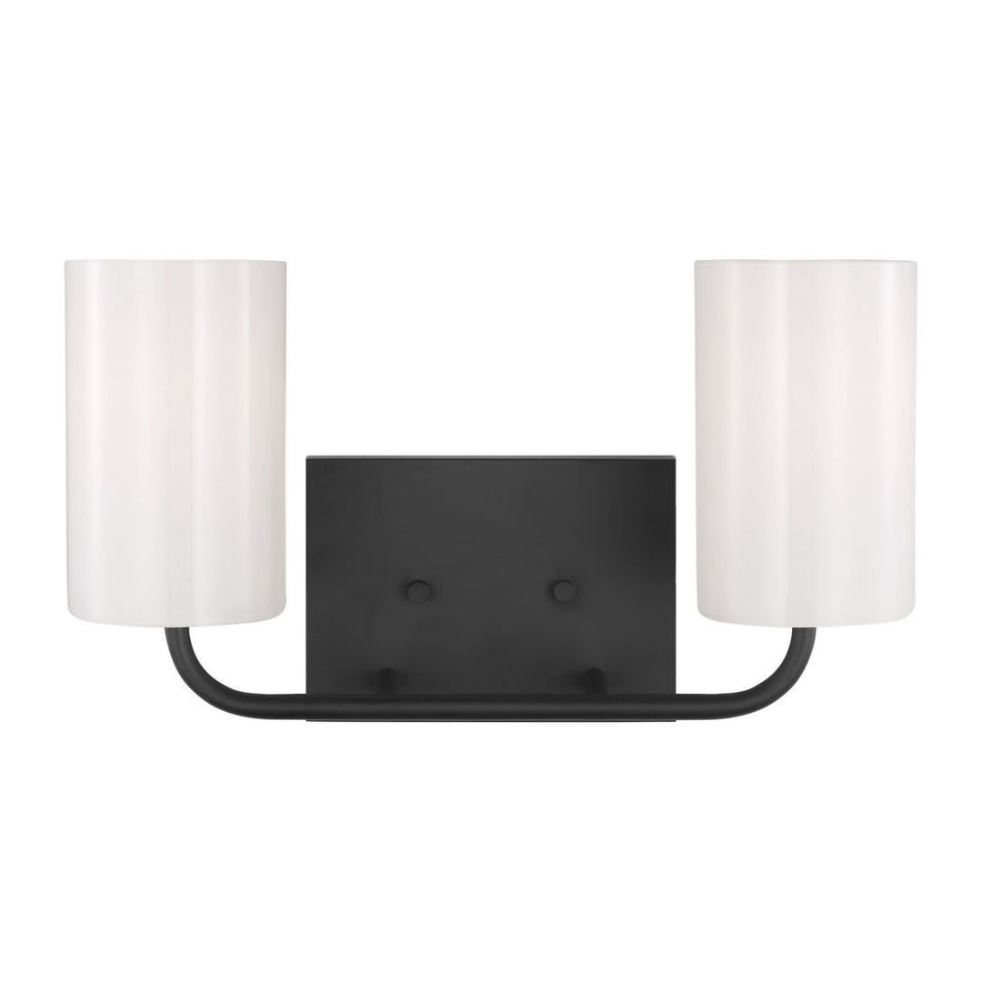 Generation Lighting Canada - GLV1002MBK - Two Light Vanity - Rhett - Midnight Black