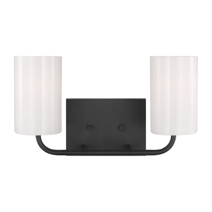 Generation Lighting Canada - GLV1002MBK - Two Light Vanity - Rhett - Midnight Black
