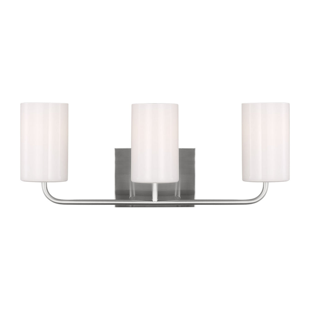 Generation Lighting Canada - GLV1003BS - Three Light Vanity - Rhett - Brushed Steel