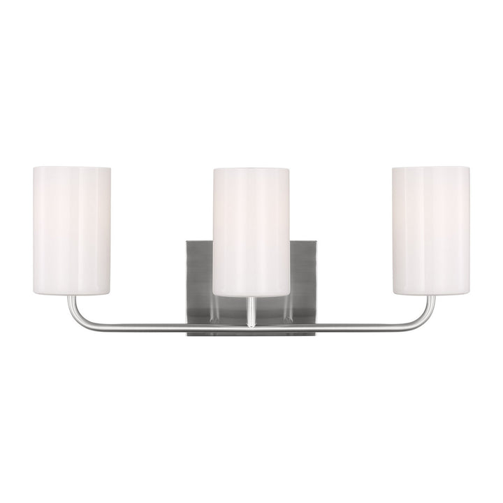 Generation Lighting Canada - GLV1003BS - Three Light Vanity - Rhett - Brushed Steel