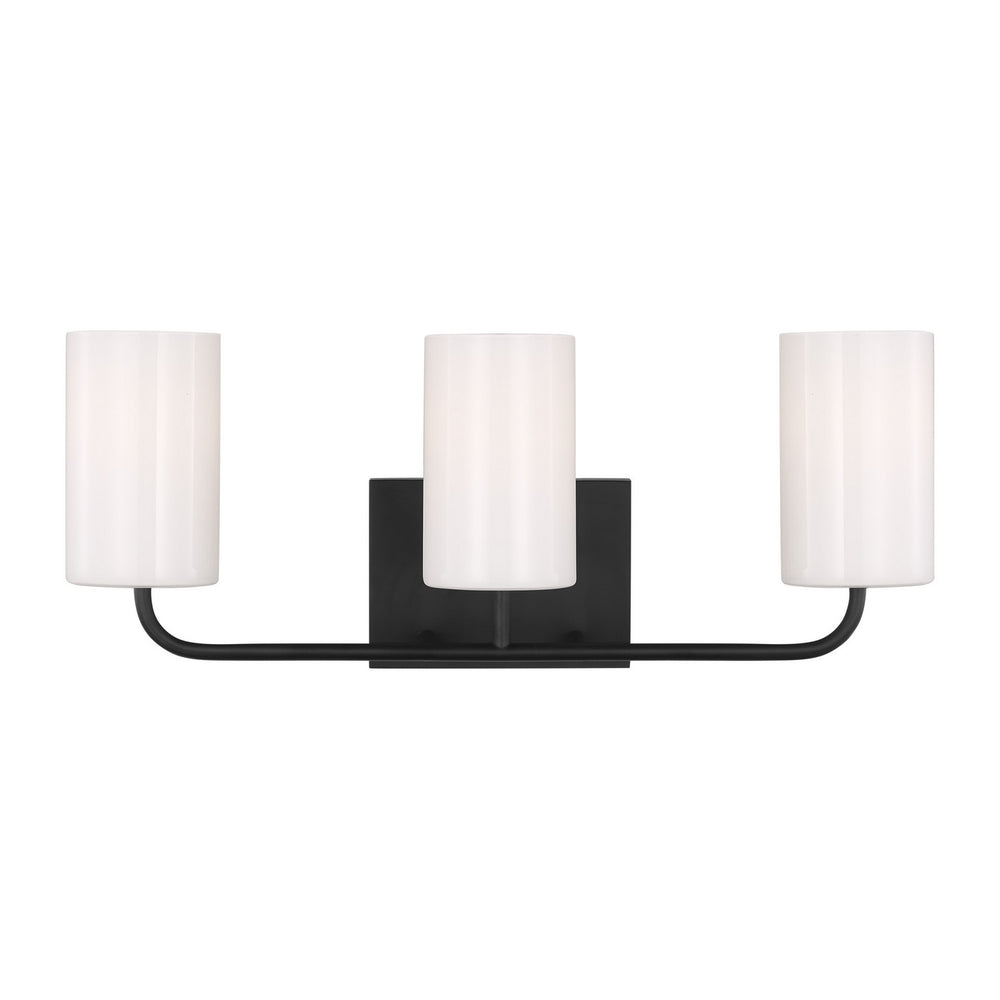 Generation Lighting Canada - GLV1003MBK - Three Light Vanity - Rhett - Midnight Black