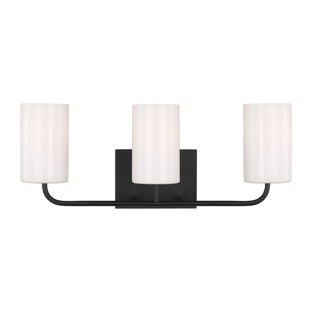 Generation Lighting Canada - GLV1003MBK - Three Light Vanity - Rhett - Midnight Black