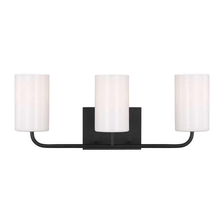 Generation Lighting Canada - GLV1003MBK - Three Light Vanity - Rhett - Midnight Black