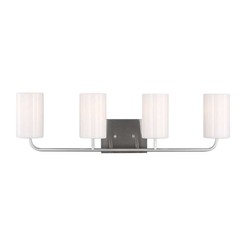 Generation Lighting Canada - GLV1004BS - Four Light Vanity - Rhett - Brushed Steel