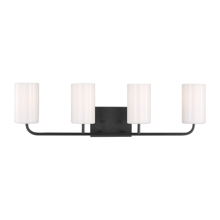Generation Lighting Canada - GLV1004MBK - Four Light Vanity - Rhett - Midnight Black