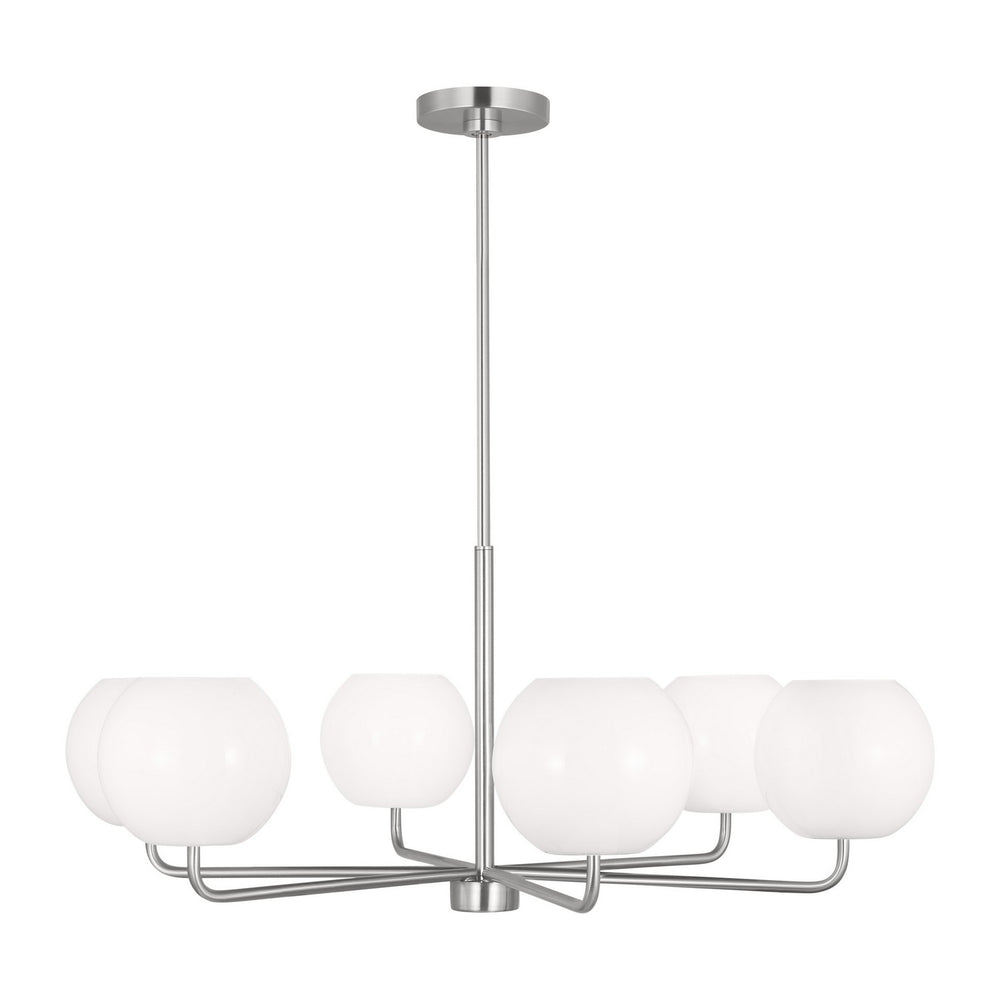 Generation Lighting Canada - GLC1066BS - Six Light Chandelier - Rory - Brushed Steel