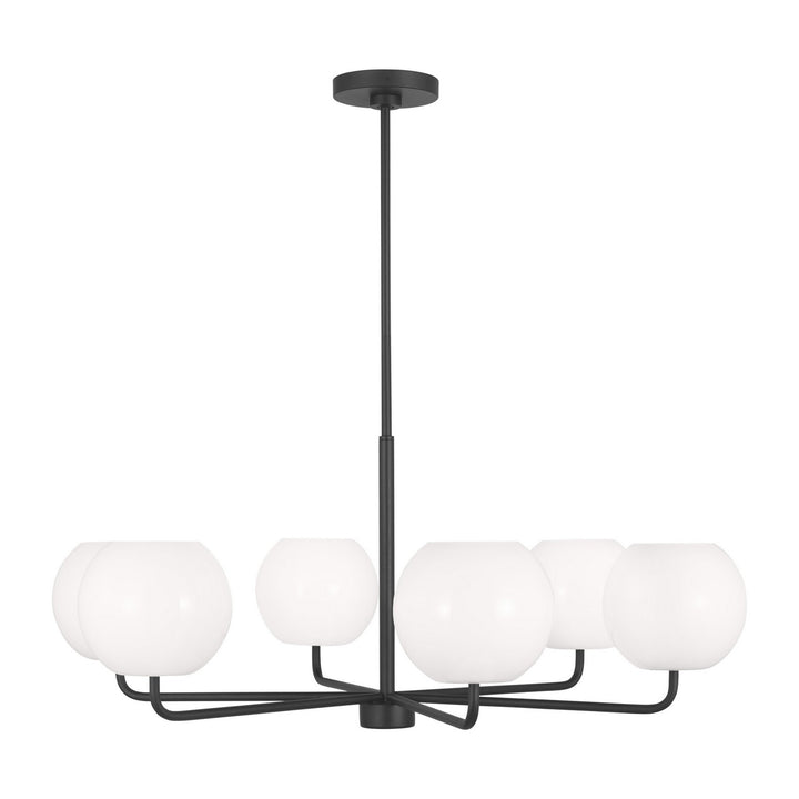 Generation Lighting Canada - GLC1066MBK - Six Light Chandelier - Rory - Midnight Black