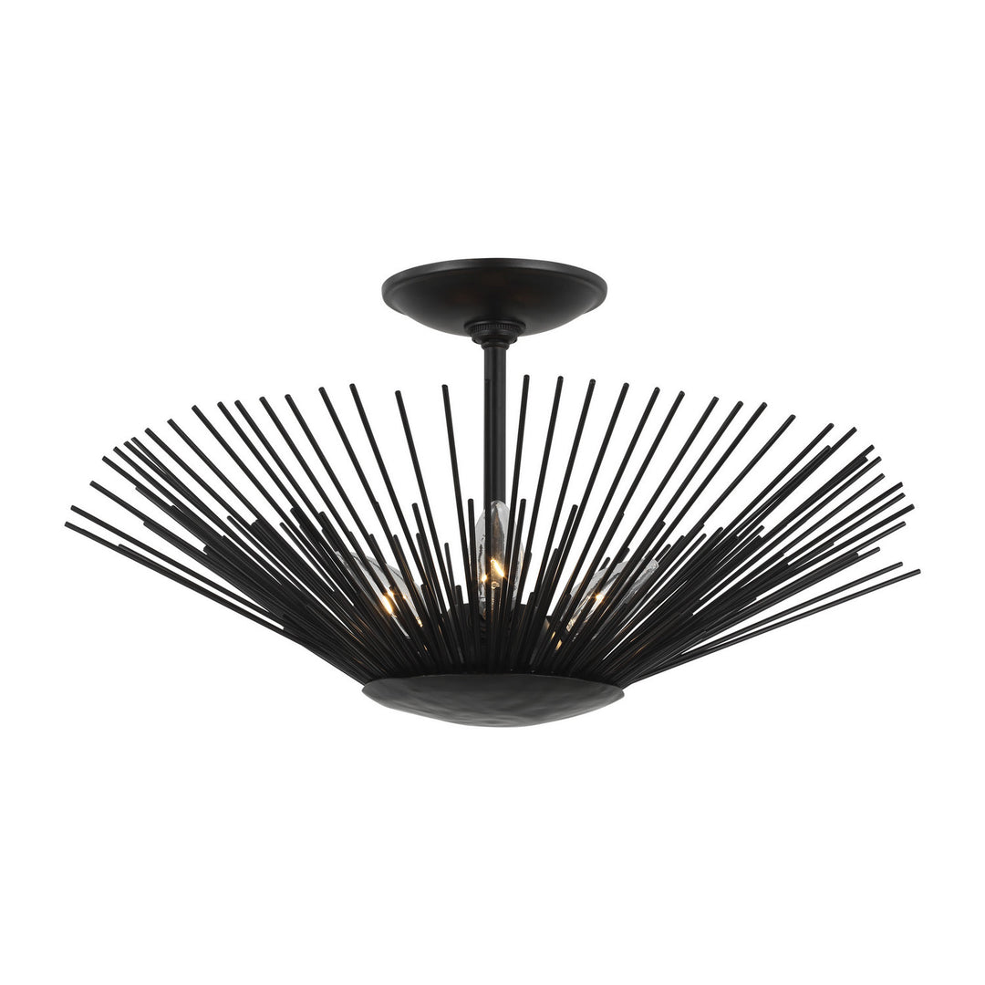 Visual Comfort Studio Canada - AF1083AI - Three Light Semi-Flush Mount - Helios - Aged Iron