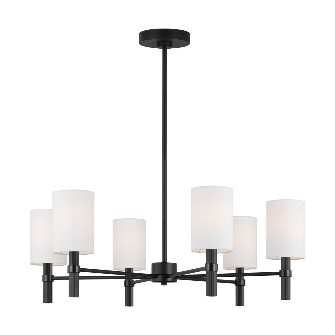 Visual Comfort Studio Canada - DJC1146MBK - Six Light Chandelier - Manor - Midnight Black