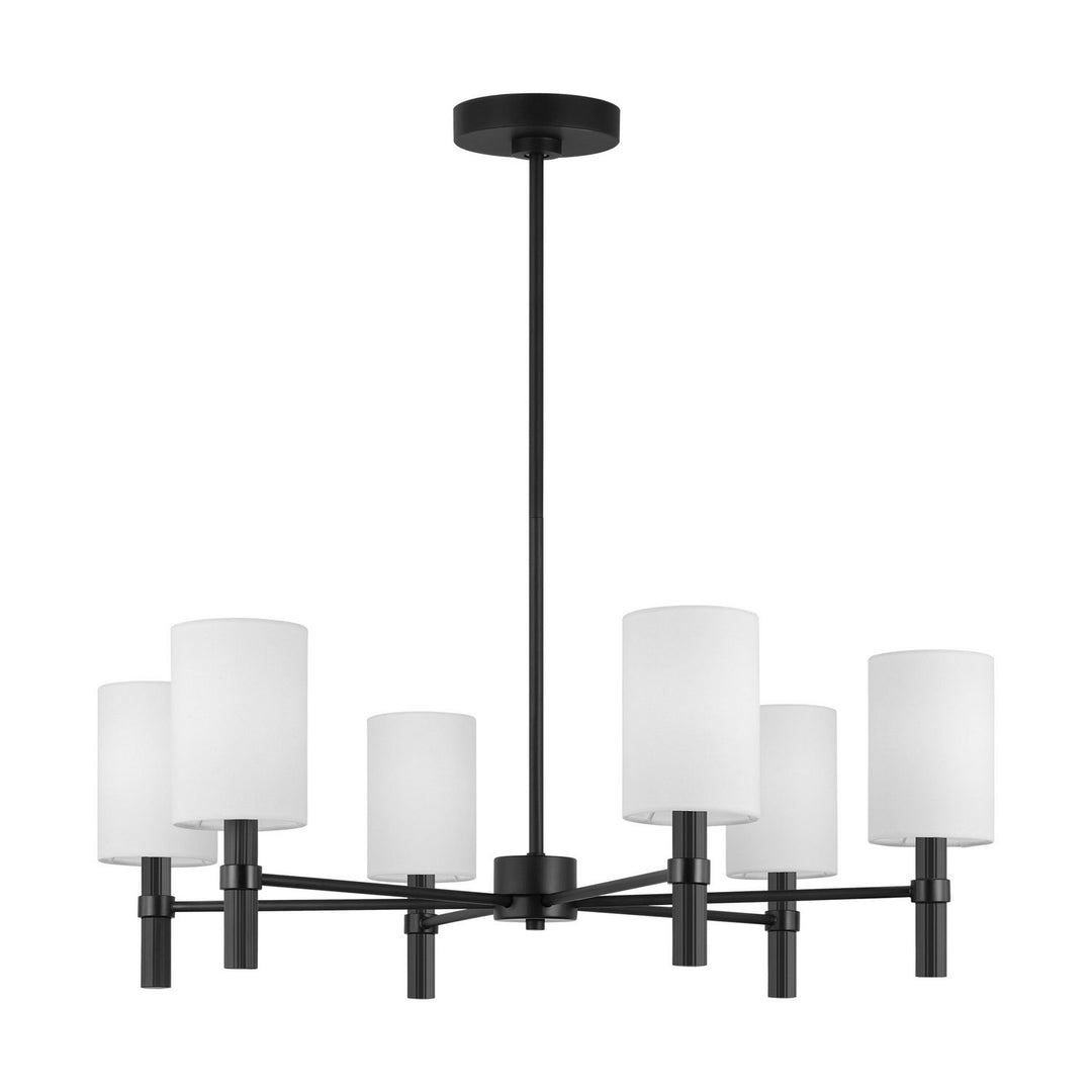 Visual Comfort Studio Canada - DJC1146MBK - Six Light Chandelier - Manor - Midnight Black