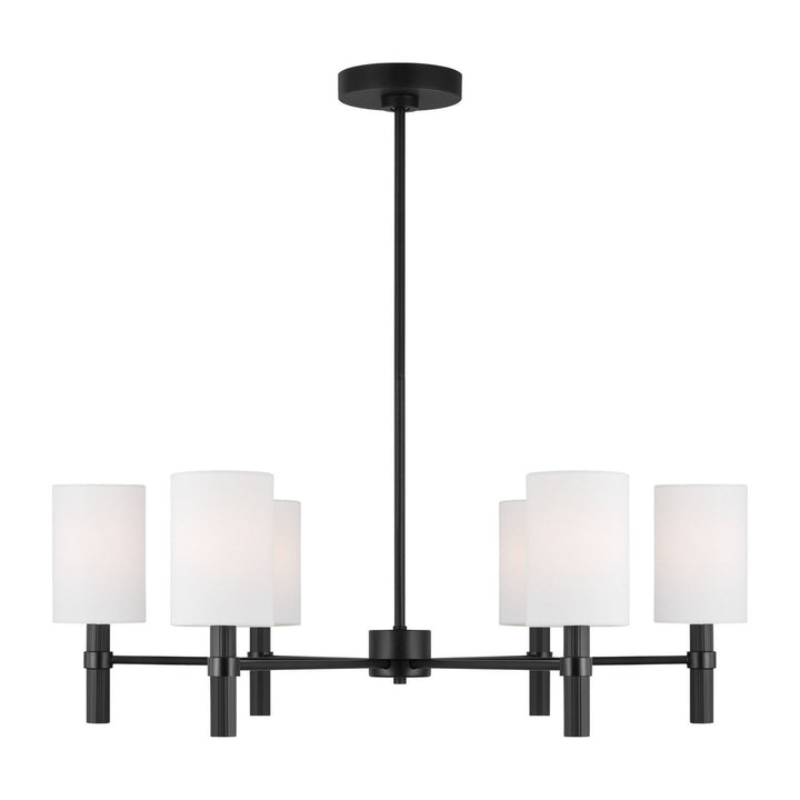 Visual Comfort Studio Canada - DJC1146MBK - Six Light Chandelier - Manor - Midnight Black