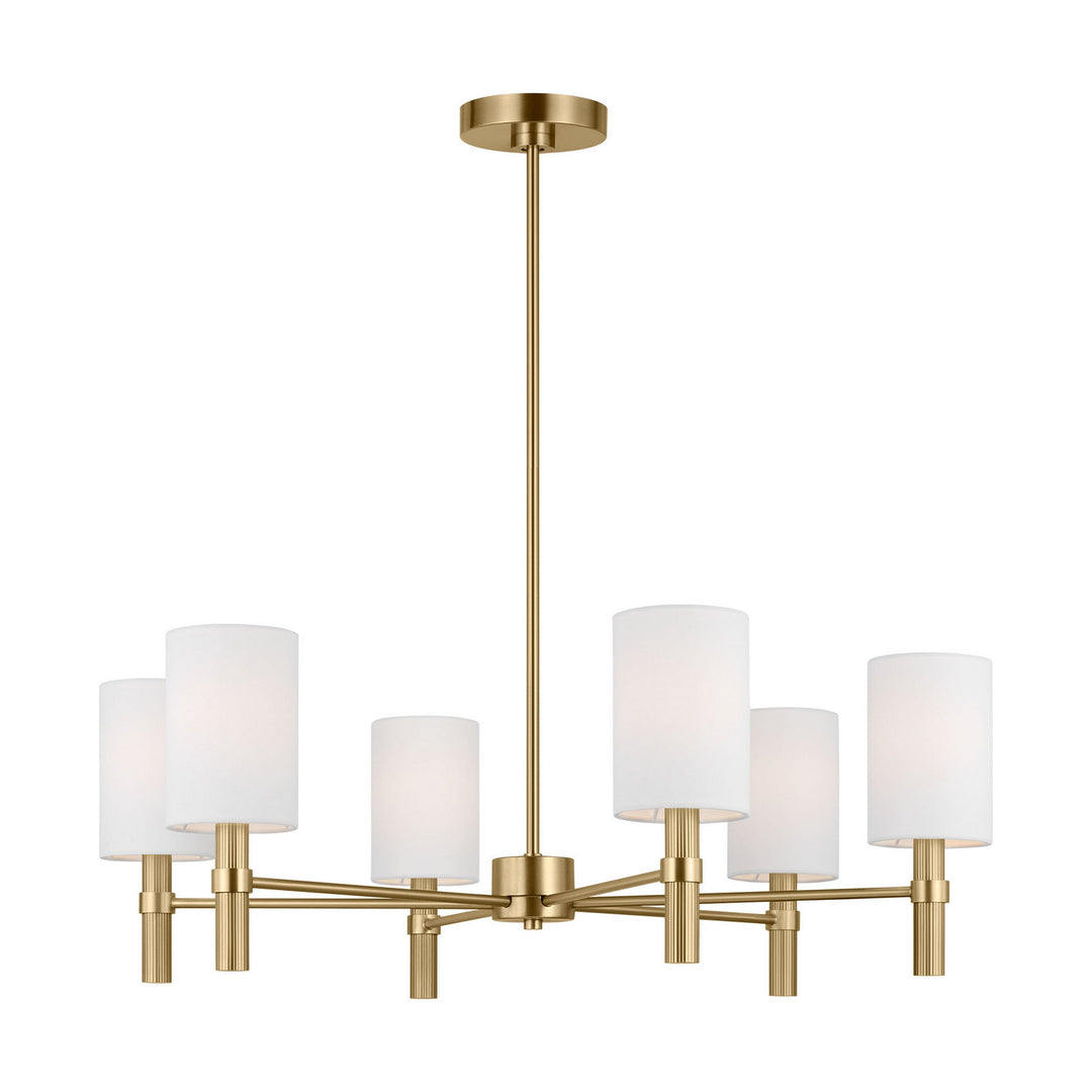 Visual Comfort Studio Canada - DJC1146SB - Six Light Chandelier - Manor - Satin Brass
