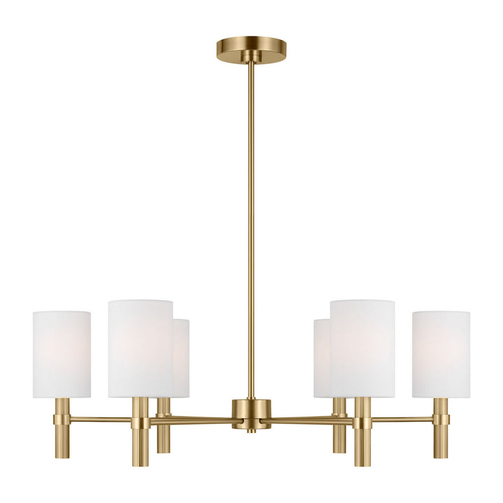 Visual Comfort Studio Canada - DJC1146SB - Six Light Chandelier - Manor - Satin Brass