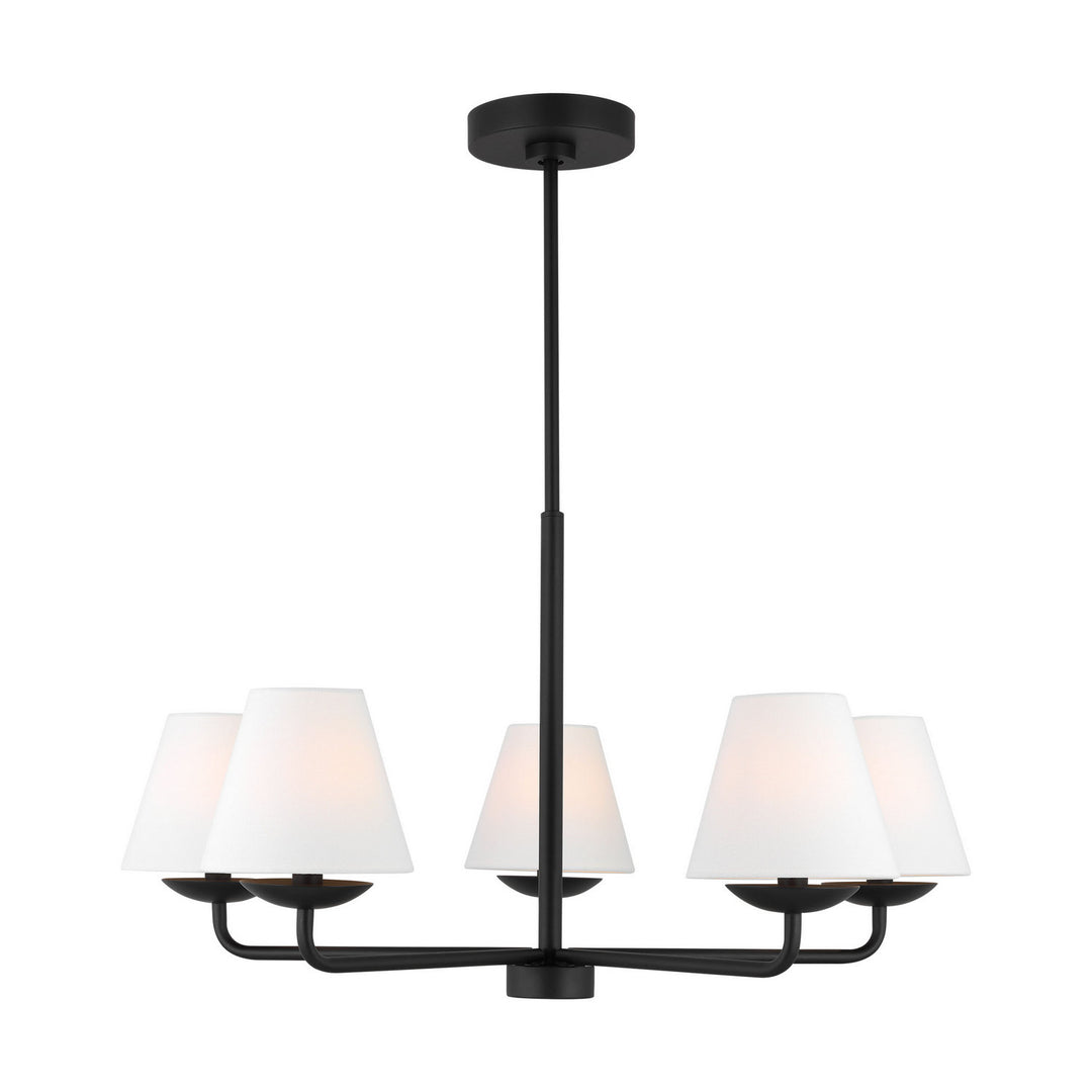 Visual Comfort Studio Canada - DJC1175MBK - Five Light Chandelier - Albion - Midnight Black