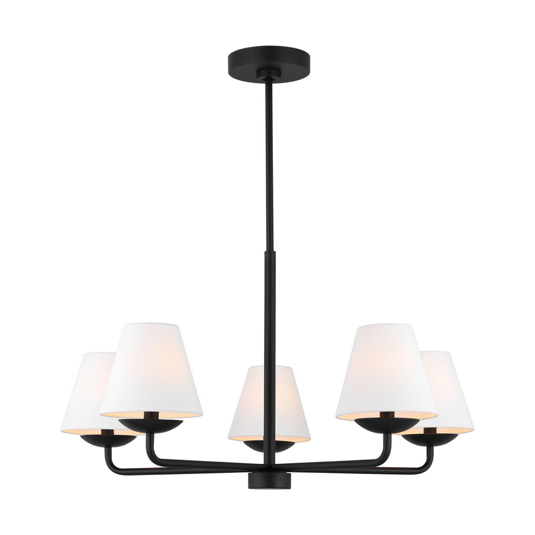 Visual Comfort Studio Canada - DJC1175MBK - Five Light Chandelier - Albion - Midnight Black